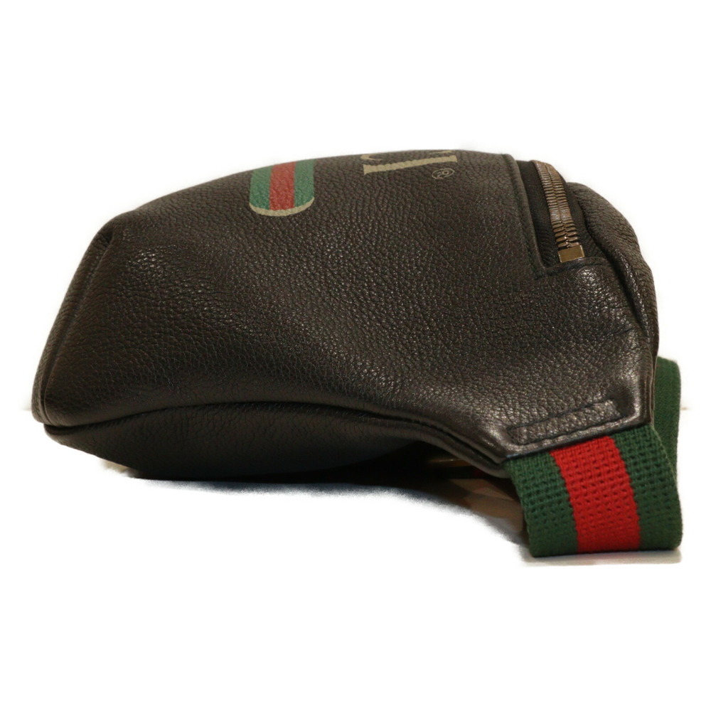 Gucci Bag Logo Body Green Black Classic Leather Red - Picture 3 of 7